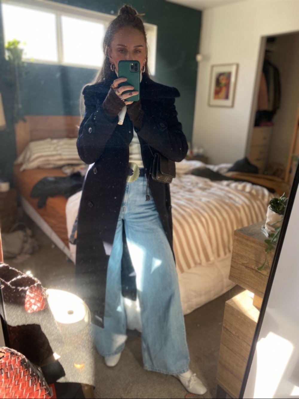 Everlane Light Blue High-Rise Wide-Leg Jeans